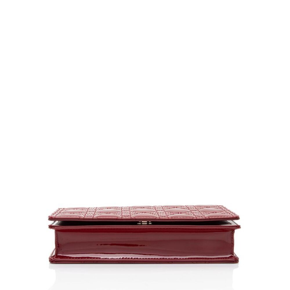 Dior Patent Leather Cannage Lady Dior Wallet on Chain - Picture 4 of 9
